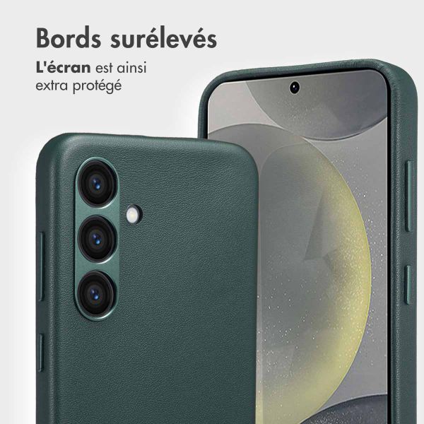 Accezz Étui de télephone portefeuille en cuir 2-en-1 avec MagSafe Samsung Galaxy S24 - Cedar Green