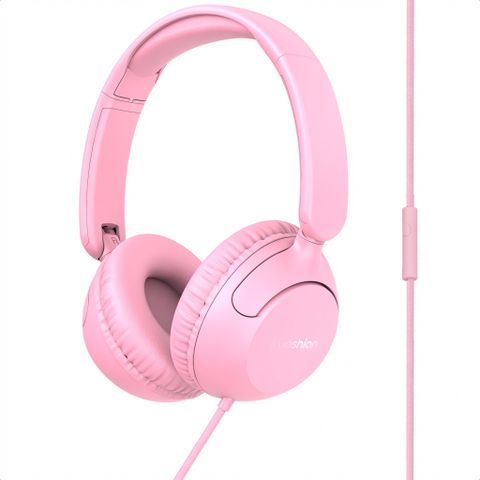 imoshion Casque filaires pour enfants - Câble AUX - Limiteur de décibels - Candy Pink