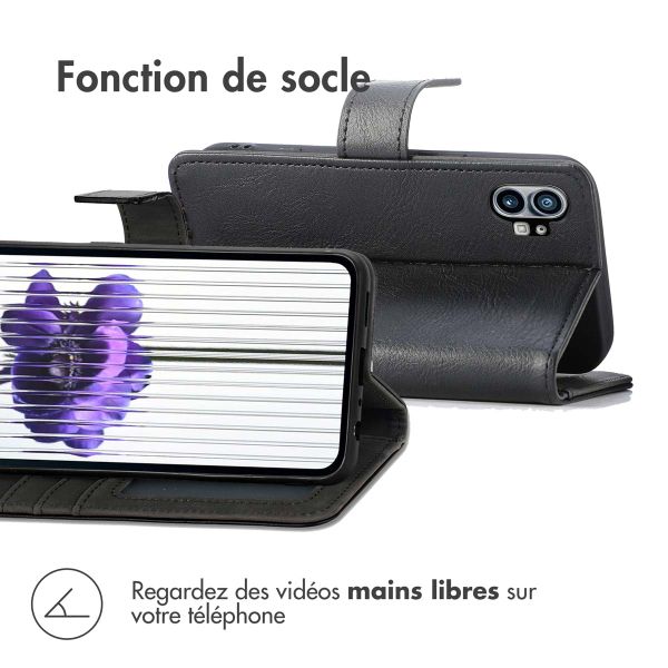 imoshion Étui de télephone portefeuille de luxe Nothing Phone (1) - Noir
