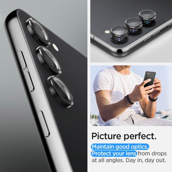 Spigen Optik Lens Protector - Protection complète de la caméra (lot de 2) Samsung Galaxy S23 / S23 Plus - Noir