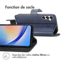 imoshion Étui de télephone portefeuille de luxe Samsung Galaxy A35 - Bleu foncé