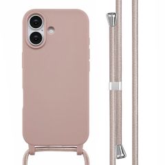 imoshion Coque en silicone avec cordon Apple iPhone 17 - Sand Pink