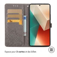 imoshion Etui de télephone Mandala Xiaomi Redmi Note 13 Pro (5G) / Poco X6 - Gris