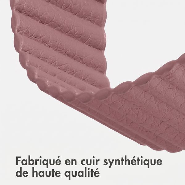 imoshion Bracelet magnétique en cuir synthétique Apple Watch | 44/45/46/49 mm - Rose