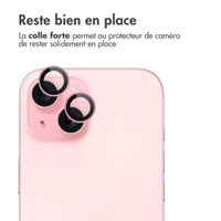imoshion Lot de 2 protections d'objectif de caméra Apple iPhone 15 / 15 Plus - Pink