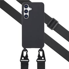 Selencia Coque silicone avec cordon amovible Samsung Galaxy S25 Plus - Noir