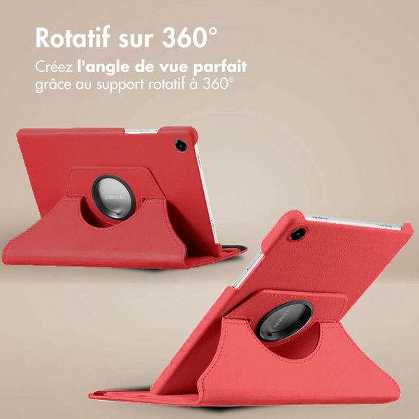 imoshion Coque tablette rotatif à 360° Samsung Galaxy Tab A11 / A9 8.7 pouces - Rouge