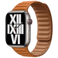 Apple Bracelet Leather Link Apple Watch | 44/45/46/49 mm - Taille S/M - Golden Brown