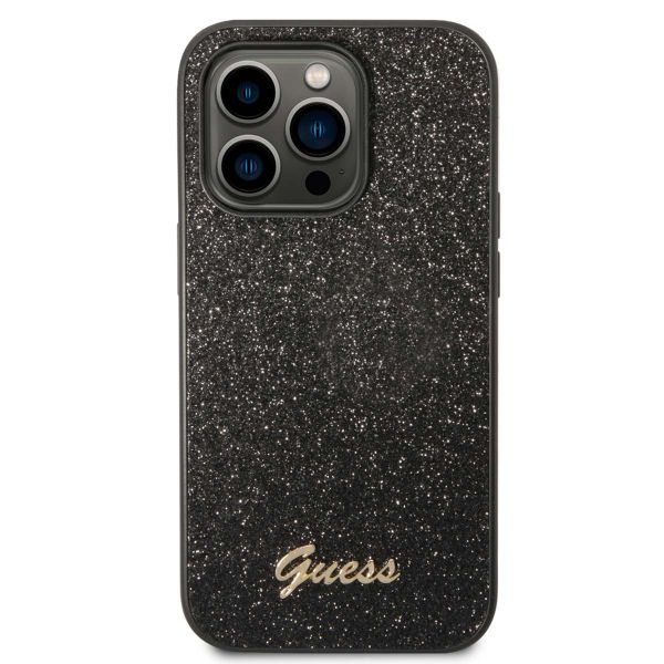 Guess Coque Glitter Flakes Apple iPhone 14 Pro Max - Noir