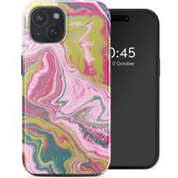 Selencia Coque arrière Vivid avec MagSafe Apple iPhone 15 - Marble Pink