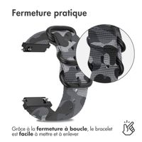 imoshion Bracelet robuste en nylon  - Connexion universelle 20 mm - Camouflage Grey