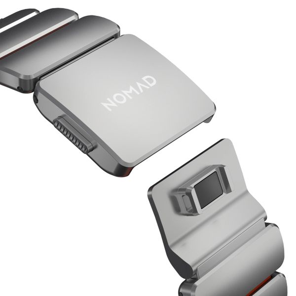 Nomad Bracelet Stratos Apple Watch | 44/45/46/49 mm - Ultra Orange / Natural Titanium