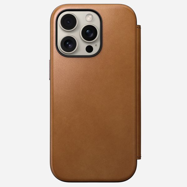Nomad Étui de télephone portefeuille Modern Leather Folio Apple iPhone 16 Pro - English Tan