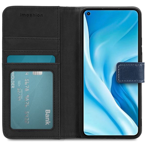 imoshion Étui de télephone portefeuille de luxe Xiaomi Mi 11 Lite (5G/4G) / 11 Lite 5G NE - Bleu foncé