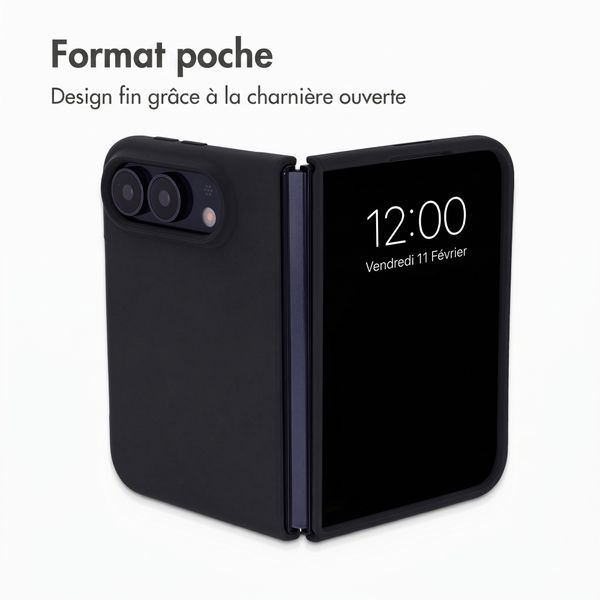 Accezz Coque Liquid Silicone avec MagSafe Apple iPhone Duo - Noir
