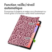 imoshion Coque tablette Design Trifold Samsung Galaxy Tab S9 11.0 pouces / S10 Lite / S10 FE / S9 FE 10.9 pouces - Bloom Love Blush