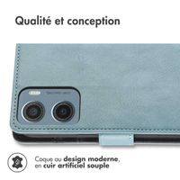 imoshion Étui de télephone portefeuille de luxe Motorola Moto G05 / E15 - Bleu clair