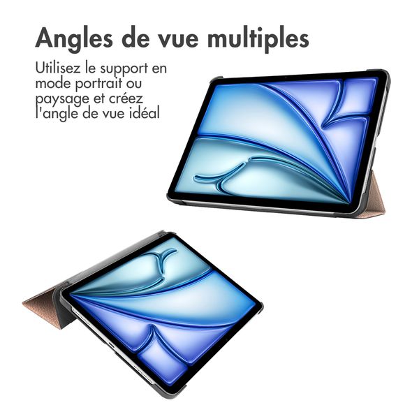 imoshion Coque tablette Trifold Apple iPad Air 13 pouces (2026) M4 / (2025) M3 / (2024) M2 - Rose Doré