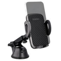 imoshion ﻿ Support de téléphone pour voiture - Réglable - Universel - Carbone - Tableau de bord / pare-brise - Noir