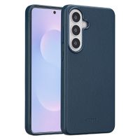 Accezz Coque arrière en cuir avec MagSafe Samsung Galaxy S26 Plus - Nightfall Blue