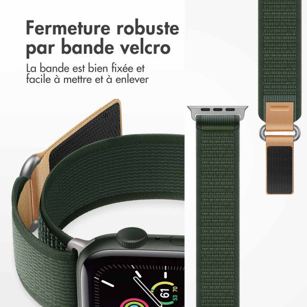 imoshion Bracelet Trail en nylon Apple Watch | 38/40/41/42 mm - Vert Militaire