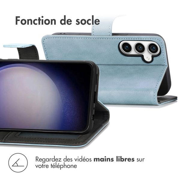 imoshion Étui de télephone portefeuille de luxe Samsung Galaxy S23 FE - Bleu clair
