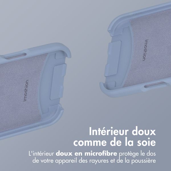 imoshion Coque arrière Color avec cordon amovible et MagSafe Apple iPhone 17 Pro Max - Ash Blue