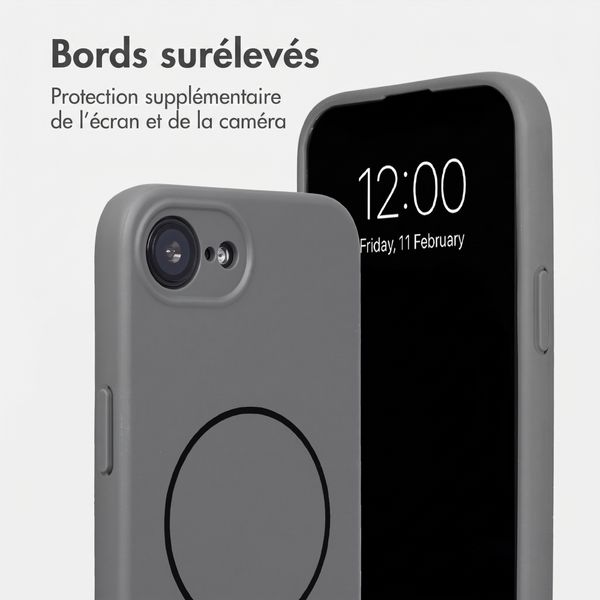 Accezz Coque Grip avec MagSafe Apple iPhone 17e / 16e - Gris