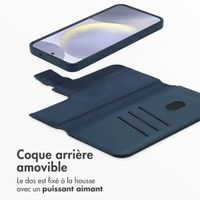 Accezz Étui de télephone portefeuille en cuir 2-en-1 avec MagSafe Samsung Galaxy S25 Plus - Nightfall Blue