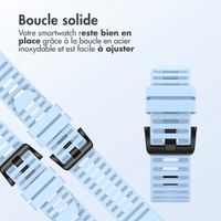 imoshion Bracelet QuickFit® Stripe en silicone  - Connexion Garmin 22 mm - Bleu clair