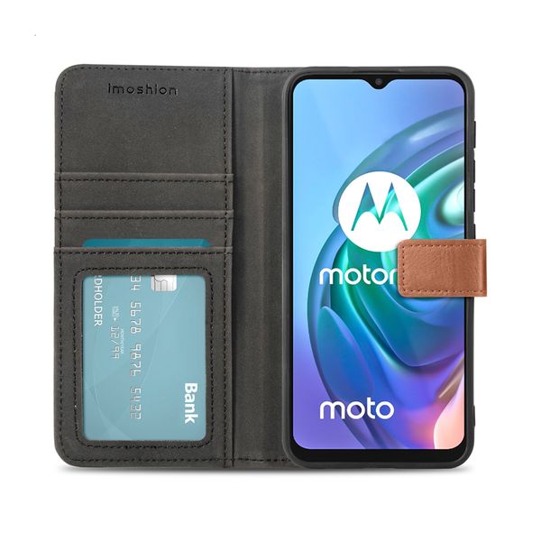 imoshion Étui de télephone portefeuille de luxe Motorola Moto G30 / G20 / G10 (Power) - Marron