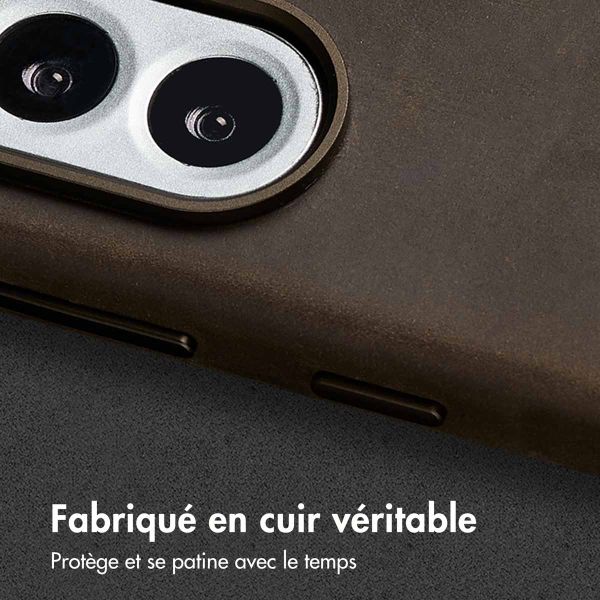 Accezz Coque MagSafe en cuir vintage Samsung Galaxy A56 - Rustic Brown