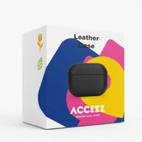 Accezz Coque en cuir véritable  Apple Airpods 1 / 2 - Taupe
