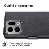imoshion Étui de télephone portefeuille de luxe Oppo Find X9 - Noir