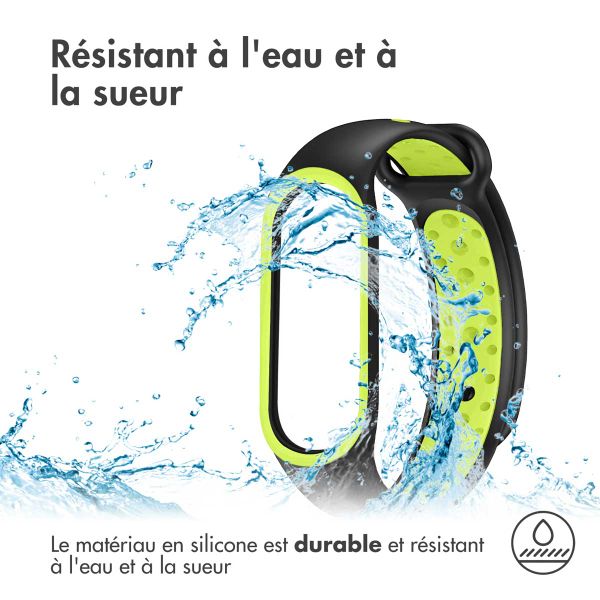 imoshion Bracelet sport silicone Xiaomi Mi Band 5 / 6 - Black & Lime