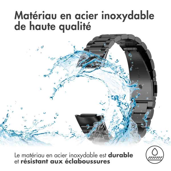 imoshion Bracelet en acier Fitbit Charge 5 - Noir