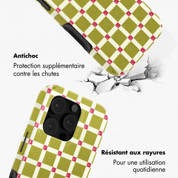 Selencia Coque arrière Vivid Apple iPhone 16 Pro - Check This Olive