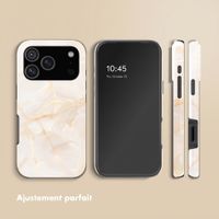 Selencia Coque arrière Vivid Apple iPhone 18 Pro Max - Golden Beige Marble