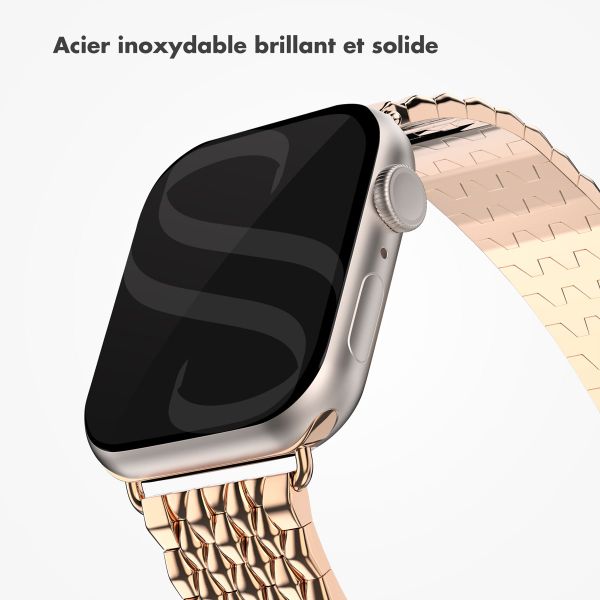 Selencia Bracelet dragon en acier Apple Watch | 38/40/41/42 mm - Rose Doré