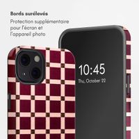 Selencia Coque arrière Vivid avec MagSafe Apple iPhone 13 - Check This Burgundy