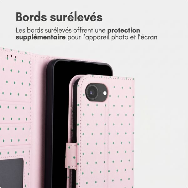 imoshion Étui de télephone portefeuille Design Apple iPhone 17e / 16e - Happy Dots