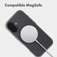 Accezz Coque arrière Lite avec MagSafe | Fluted | Apple iPhone 16 - Gris