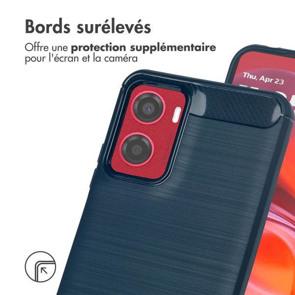 imoshion Coque Brushed Motorola Moto G05 / E15 - Bleu foncé
