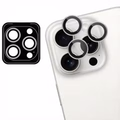 imoshion Lot de 2 protections d'objectif de caméra Apple iPhone 15 Pro / 15 Pro Max - White Titanium
