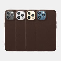 imoshion Coque arrière Texture iPhone 12 / 12 Pro - Marron foncé