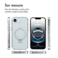 Accezz Coque Ring Stand avec MagSafe Apple iPhone 17e / 16e - Transparent
