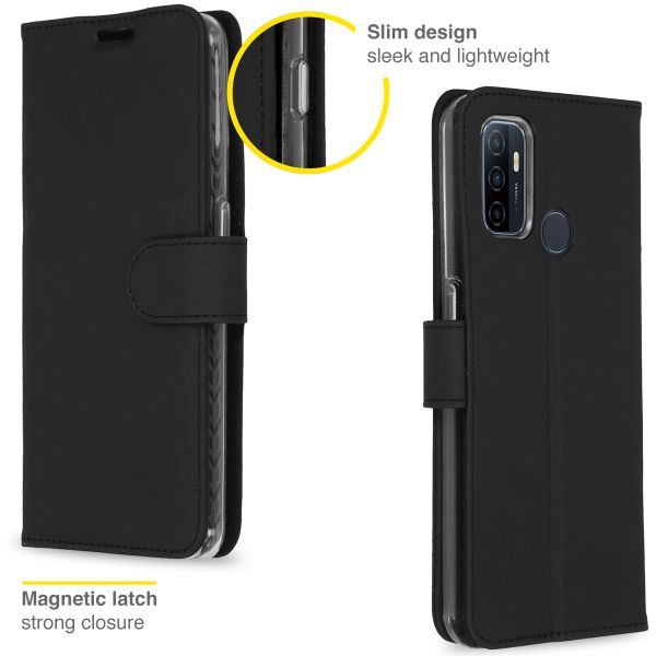 Accezz Étui de télephone Wallet Oppo A53 / Oppo A53s - Noir
