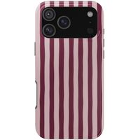 Selencia Coque arrière Vivid avec MagSafe Apple iPhone 18 Pro Max / 17 Pro Max - Bonbon Stripe Raspberry
