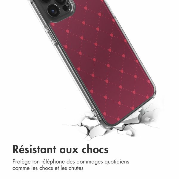 imoshion Coque Design Apple iPhone 12 (Pro) - Crush Check Coral Dust