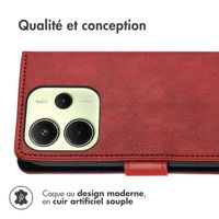 imoshion Étui de télephone portefeuille de luxe Xiaomi Redmi Note 14 (4G) - Rouge